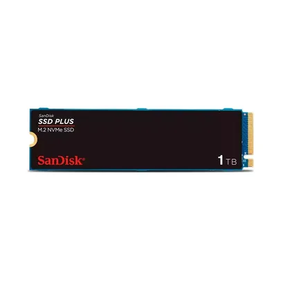 [Com Cashback Pelando R$315.00] SSD 1TB SanDisk Plus NVMe, M.2, PCle, Gen3,  Leitura 3.200 e Gravação acima de 3.200 - SDSSDA3N-1T00-G26