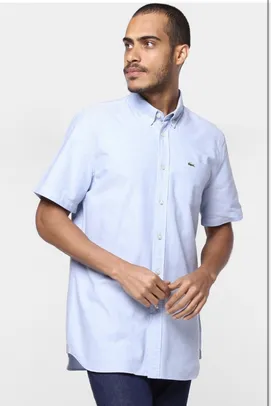 Camisa Lacoste Regular Fit Oxford Lacoste Masculina 39 | R$178