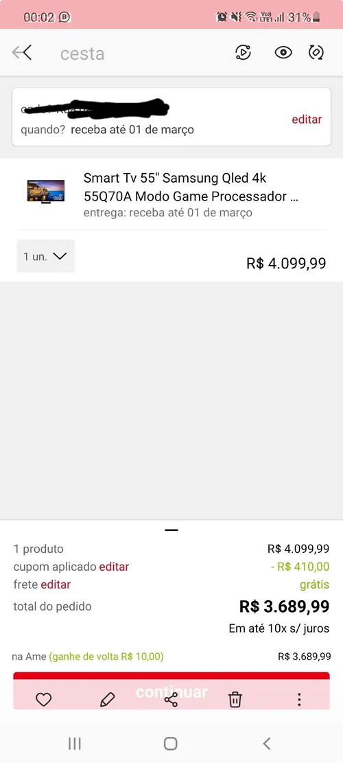 Imagem na descrição da promoção