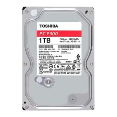 HD TOSHIBA P300 1TB 3.5" SATA III 6GB/S, HDWD110UZSVA | R$258