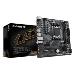 Placa Mãe Gigabyte B650M H, Chipset B650, AMD AM5, MATX, DDR5