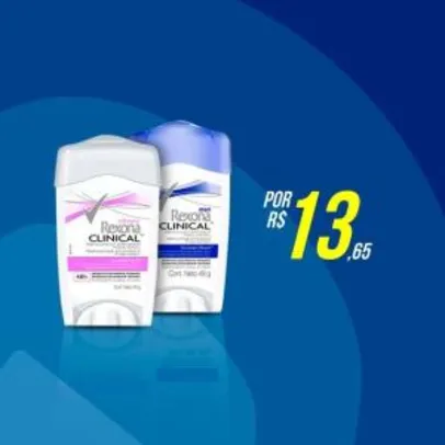Desodorante Antitranspirante Rexona Clinical, 50% de desconto - R$14