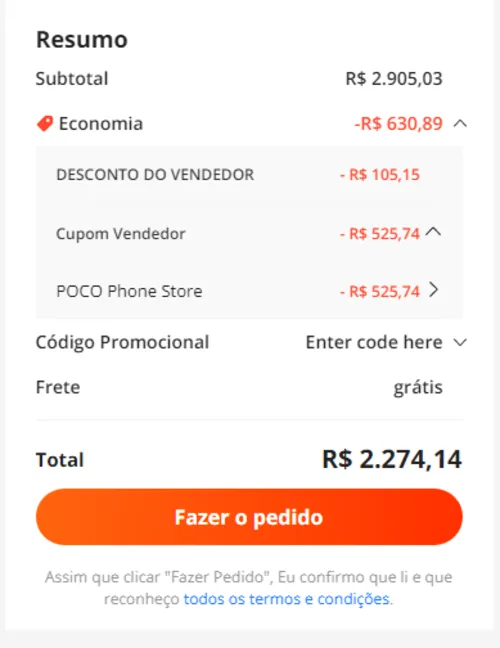 Imagem na descrição da promoção