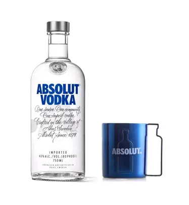 Kit Vodka Absolut Original 750ml + Caneca plástico 300ml - Vodka - Magazine Luiza