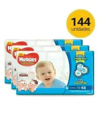 (BUG) Kit 3 Fraldas Huggies Turma Da Mônica Mega G - 144 Unidades