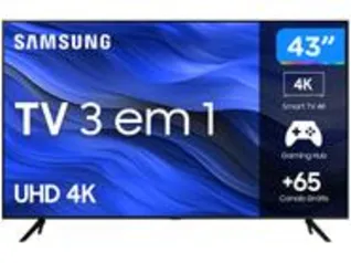 Smart TV 43” UHD 4K LED Samsung 43CU7700