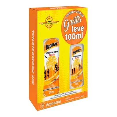 Kit Repelente RepMax Spray 200ml + Repelente 100ml