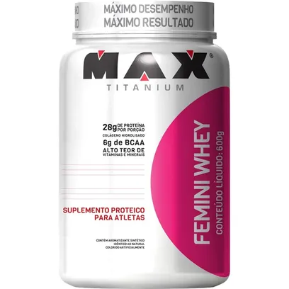 Foto do produto Max Titanium Femini Whey 600g Morango