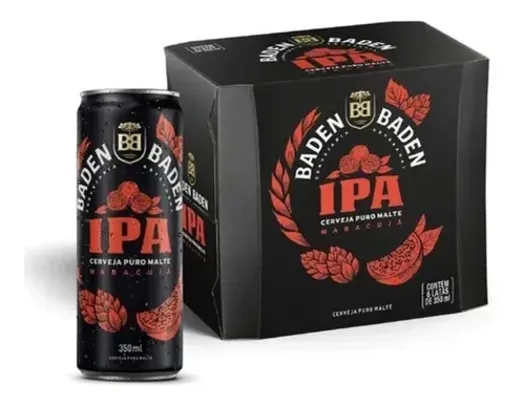 Pack Cerveja Baden Ipa Lata 350ml Com 6 Unidades