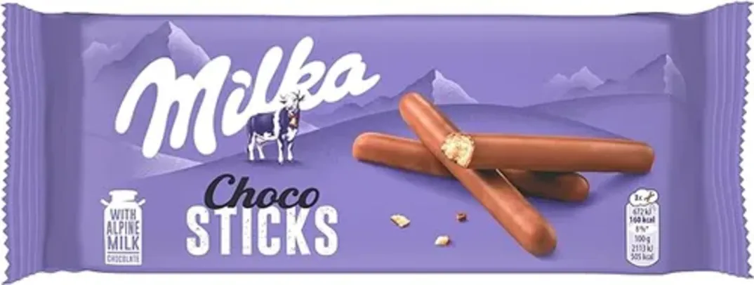 [+Por- R$ 15,29] Chocolate Milka Lila Stix 112G