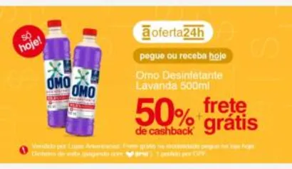 ( AME R$1,39) Omo Desinfetante Lavanda 500ml