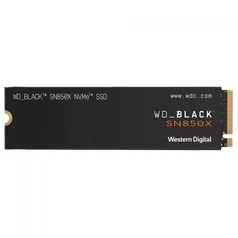 SSD WD Black SN850X NVMe M.2 2280, 1TB, PCIe Gen 4x4, Leitura 7300MBs E Gravação 6300MBs, WDS100T2X0E