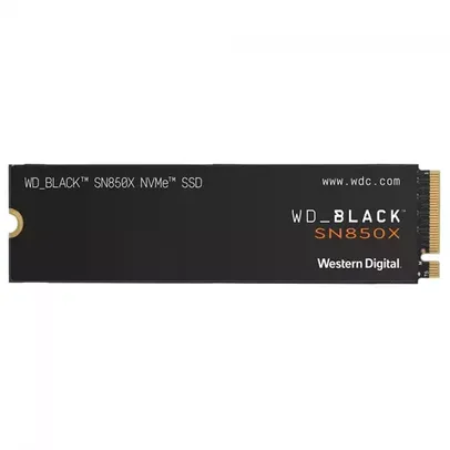 SSD WD Black SN850X NVMe M.2 2280, 1TB, PCIe Gen 4x4, Leitura 7300MBs E Gravação 6300MBs, WDS100T2X0E