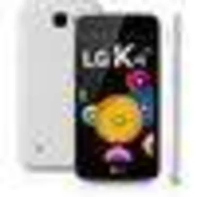 Saindo por R$ 389: Smartphone LG K4 Branco Dual Chip Android 5.1 Lollipop 4G Wi-Fi Quad Core Tela 4.5" | Pelando