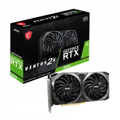 Placa de Vídeo MSI GeForce, RTX 3065 VENTUS 2X OC, LHR, 8GB GDDR6, DLSS, Ray Tracing, 912-V397-418