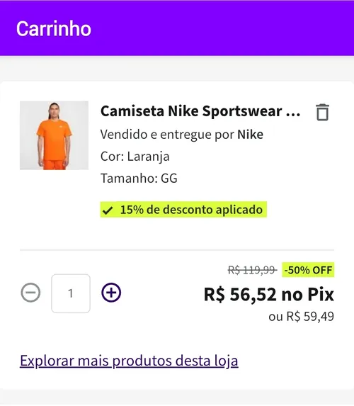 Imagem na descrição da promoção