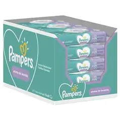 Kit Lenços Umedecidos Pampers Aroma de Lavanda - 576 Unidades