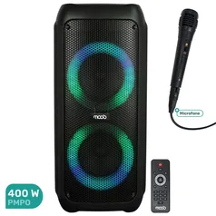 Caixa de Som Acústica Amplificada Moob 400W com Bluetooth TWS, Microfone, USB e Entrada de Guitarra - Caixas de Som  - Magazine Luiza