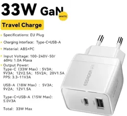 [Taxa Inclusa] Essager GaN USB C Carregador Rápido, PD, QC 3.0, 33W