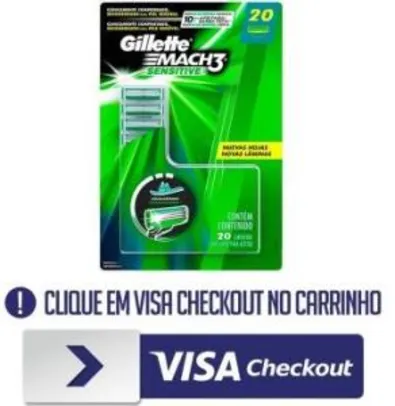 [VISACHECKOUT] 20 Cargas Gillette Mach 3 Sensitive - R$ 60