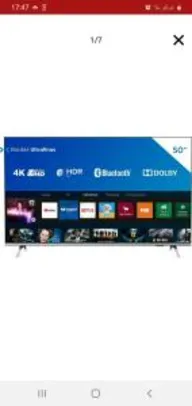 [RS 40,00 Cashback AME] Smart TV Led 50 Philips R$2100