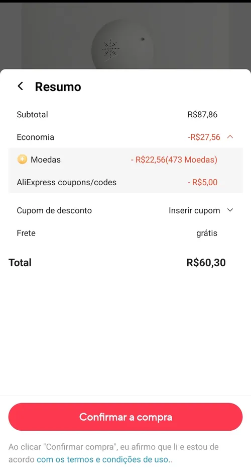 Imagem na descrição da promoção