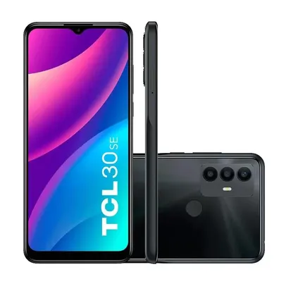 Smartphone TCL 30 SE Dual 6.52&quot; 4G 128GB 4GB RAM Câmera Tripla 50MP + Capa + Película - Grafite