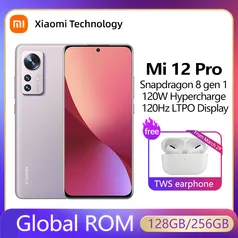 Smartphone Xiaomi Mi 12 Pro 5G Snapdragon 8 Gen 1, 8gb 128gb, Tela 120Hz NFC e carregamento sem fio 