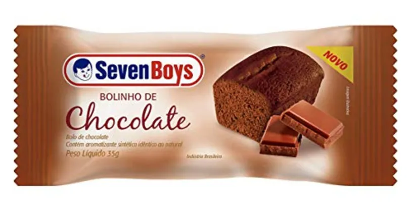 [10 uni 15%off] Bolinho Seven Boys Sabor Chocolate 35G