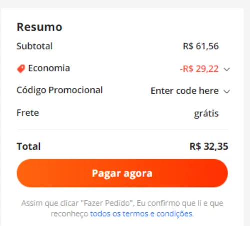 Imagem na descrição da promoção