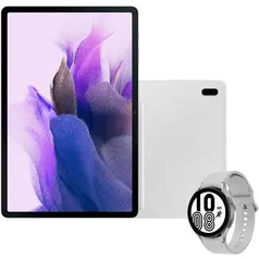 Galaxy Tab S7 FE Prata + Galaxy Watch4 Bt 44mm - Prata