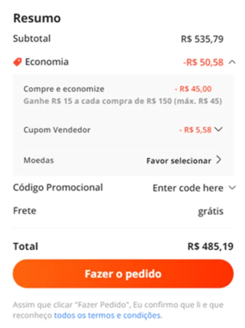 Imagem na descrição da promoção