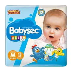 Fralda BABYSEC - Tamanho M -18 Unidades - R$11.99