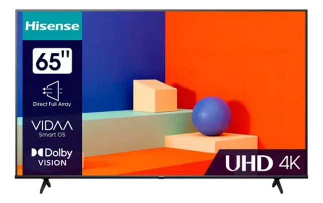 Televisão Hisense 65" Uhd 4K Vidaa Dolby Vision 65a6k 2023