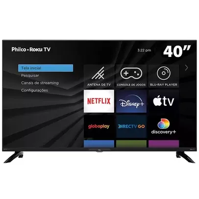 Smart TV LED 40" FHD Philco PTV40G7PR2CSBLF Roku TV