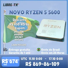 [BRASIL] Processador Ryzen 5 5600 Soquete AM4