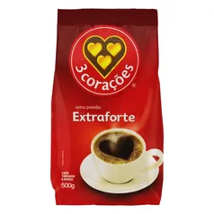 Café Torrado e Moído Extraforte 3 Corações Pacote 500g