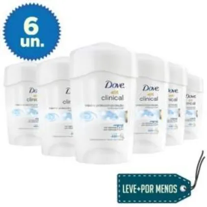 Saindo por R$ 89: [Ricardo Eletro] 6 Desodorantes Dove Clinical Original 48g por R$89 | Pelando