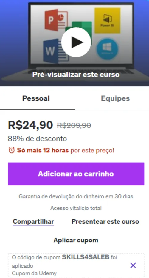 Imagem na descrição da promoção