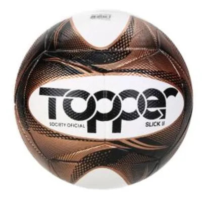 Bola Society Slick II Topper Exclusiva - Preto e Dourado