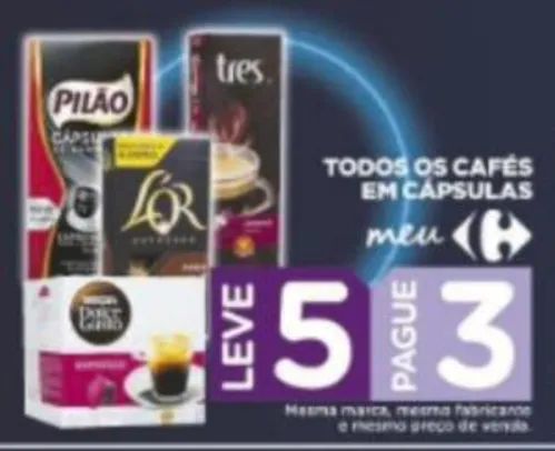 [LOJA FÍSICA] Carrefour - Cápsulas de Café Leve 5 Pague 3