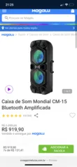 Caixa de som Mondial CM-15 1000w