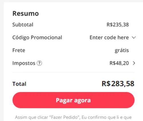 Imagem na descrição da promoção