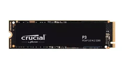 SSD Crucial P3, 1TB, 3D NAND, M.2 NVMe, Leitura: 3500Mb/s e Gravação: 3000Mb/s - CT1000P3SSD8