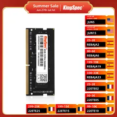 Memória Ram DDR4 KingSpec 8gb 3200mhz para Notebook 