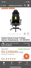 Cadeira Gamer Consair T2 Road Warrior | R$2090