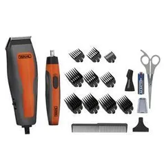 Combo Cut Wahl com Cortador de Cabelos Aparador de pelos e Maleta - Laranja/Cinza