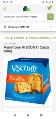 Panettone VISCONTI Caixa 400g | R$3,50