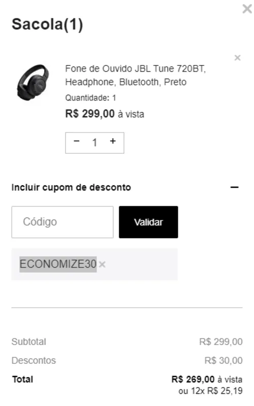 Imagem na descrição da promoção