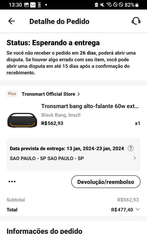 Imagem na descrição da promoção